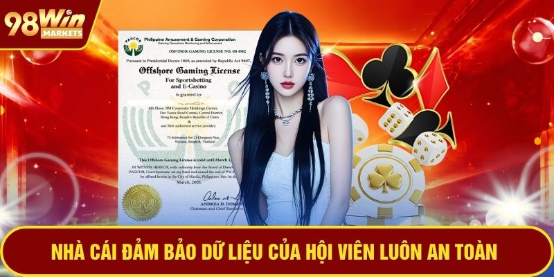 Nhà cái đảm bảo dữ liệu của hội viên luôn an toàn